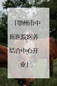 鄂州市中医医院医养结合中心开业