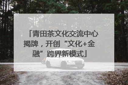 青田茶文化交流中心揭牌，开创“文化+金融”跨界新模式
