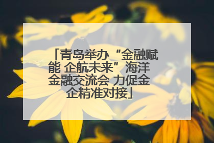 青岛举办“金融赋能 企航未来”海洋金融交流会 力促金企精准对接