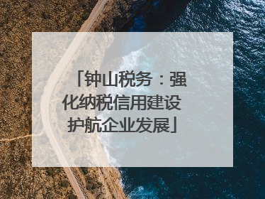 钟山税务：强化纳税信用建设护航企业发展