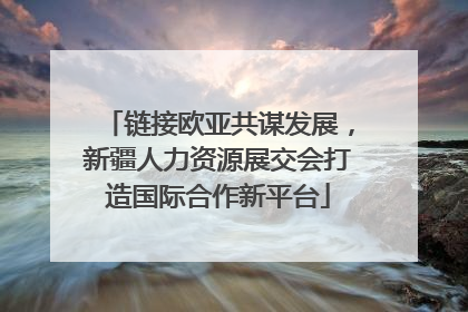 链接欧亚共谋发展，新疆人力资源展交会打造国际合作新平台