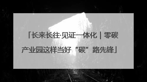 长来长往·见证一体化｜零碳产业园这样当好“碳”路先锋