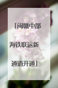 闽赣中部海铁联运新通道开通
