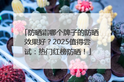 防晒霜哪个牌子的防晒效果好？2025值得尝试：热门红榜防晒！