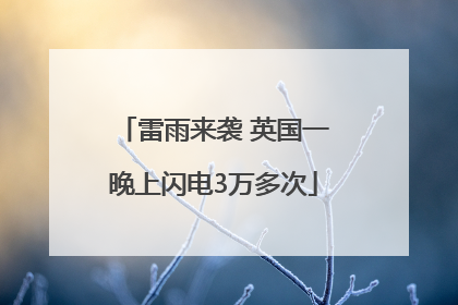 雷雨来袭 英国一晚上闪电3万多次