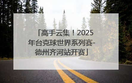 高手云集！2025年台克球世界系列赛-德州齐河站开赛