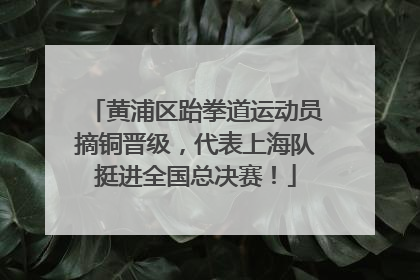 黄浦区跆拳道运动员摘铜晋级，代表上海队挺进全国总决赛！