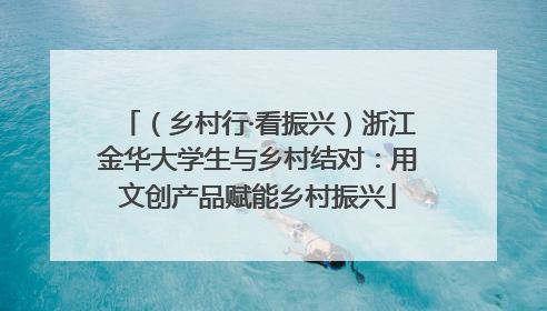 （乡村行·看振兴）浙江金华大学生与乡村结对：用文创产品赋能乡村振兴