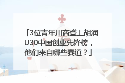 3位青年川商登上胡润U30中国创业先锋榜，他们来自哪些赛道？