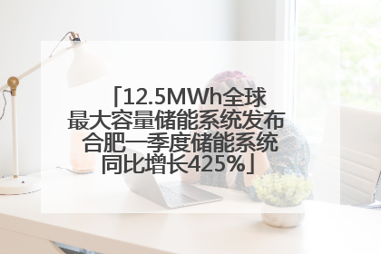 12.5MWh全球最大容量储能系统发布 合肥一季度储能系统同比增长425%