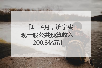 1—4月，济宁实现一般公共预算收入200.3亿元