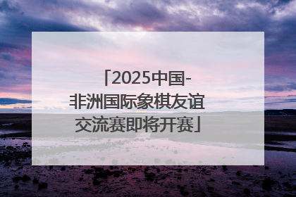 2025中国-非洲国际象棋友谊交流赛即将开赛