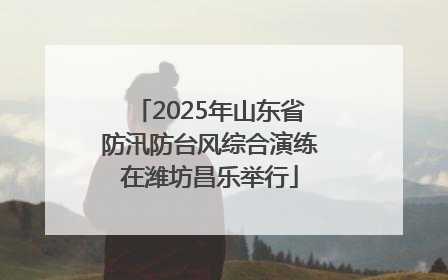 2025年山东省防汛防台风综合演练在潍坊昌乐举行