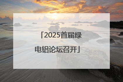 2025首届绿电铝论坛召开