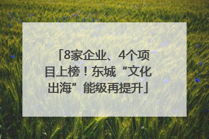 8家企业、4个项目上榜！东城“文化出海”能级再提升